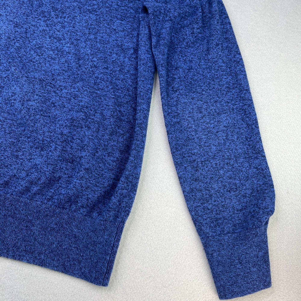 Banana Republic Mens Blue Marled Full Zip Knit Hoodie Sweater Size Large - Picture 15 of 15